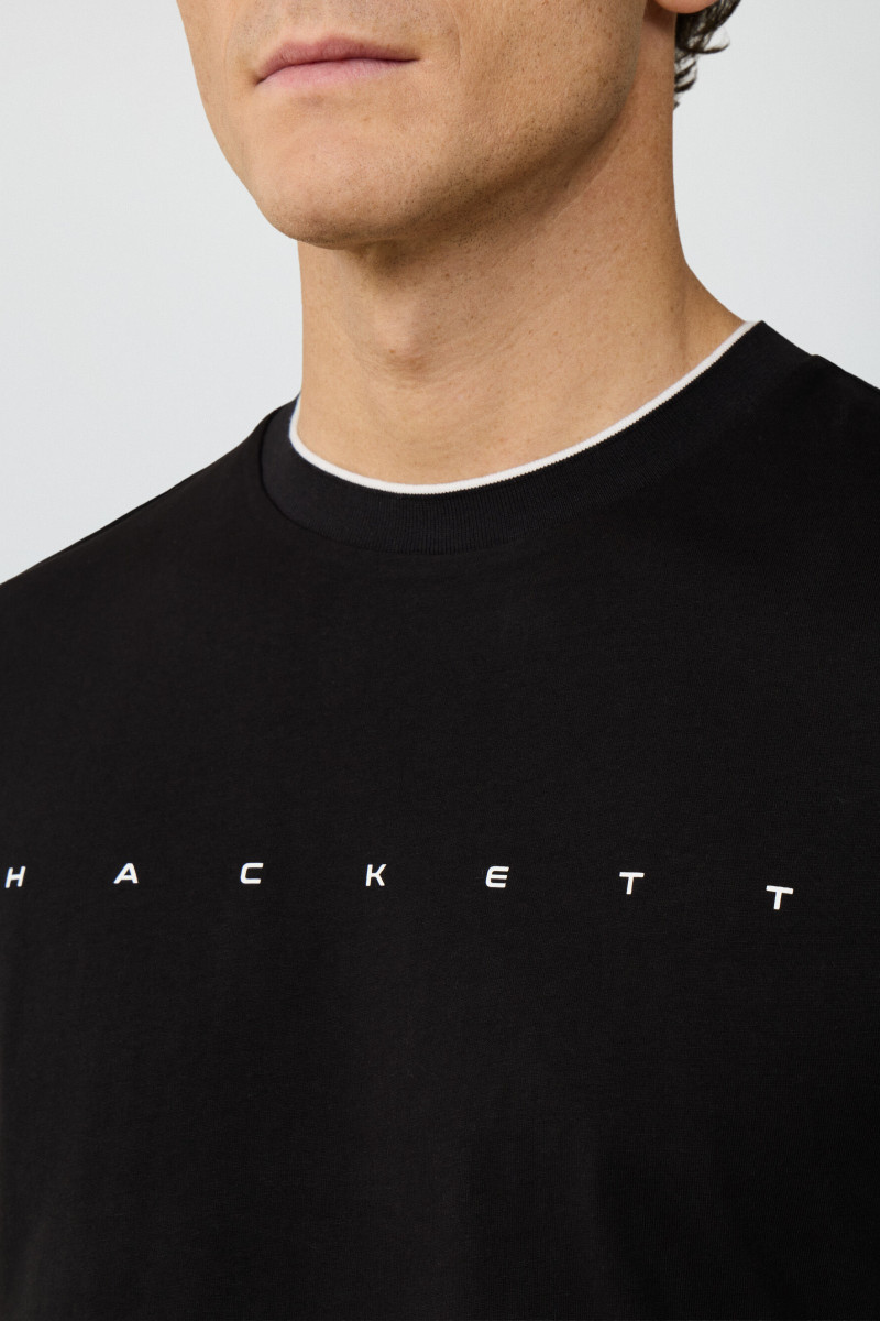 Tričko Hackett London Hs Essential Tee Black