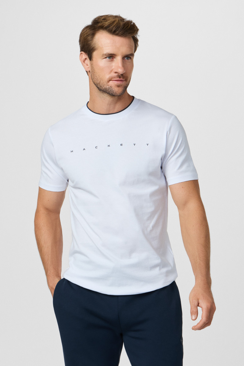 Tričko Hackett London Hs Essential Tee Optic White