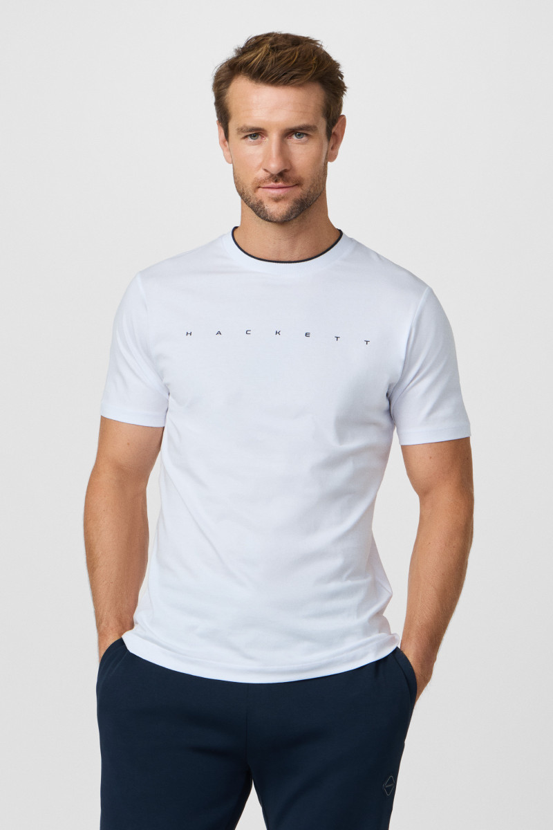 Tričko Hackett London Hs Essential Tee Optic White