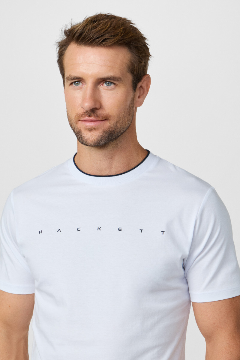 Tričko Hackett London Hs Essential Tee Optic White