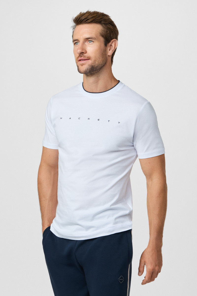 Tričko Hackett London Hs Essential Tee Optic White