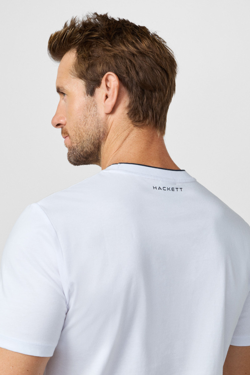 Tričko Hackett London Hs Essential Tee Optic White