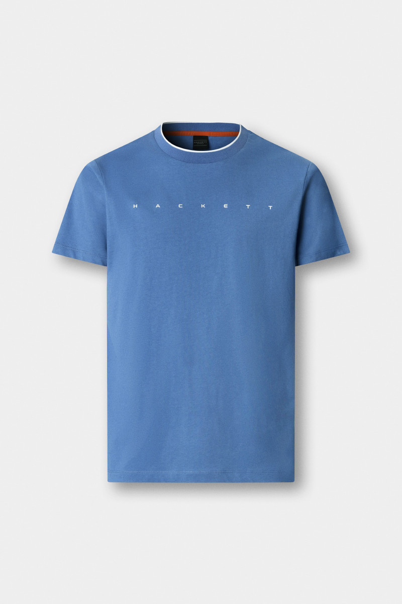 Tričko Hackett London Hs Essential Tee Ozzy Blue