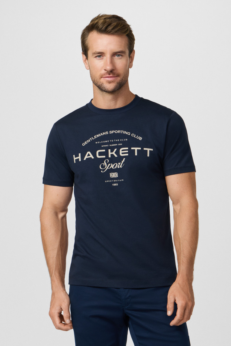 Tričko Hackett London Hs Game Tee Navy
