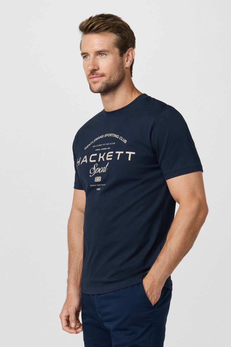 Tričko Hackett London Hs Game Tee Navy