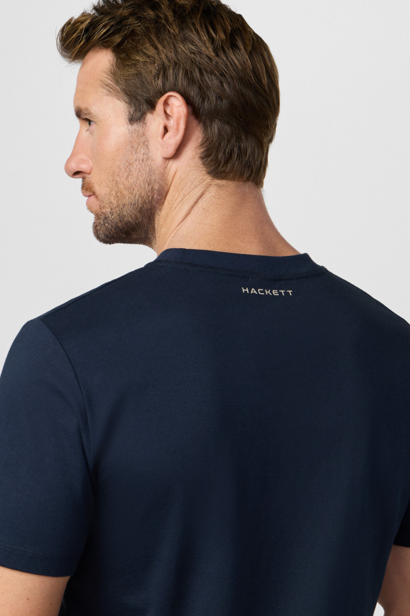 Tričko Hackett London Hs Game Tee Navy