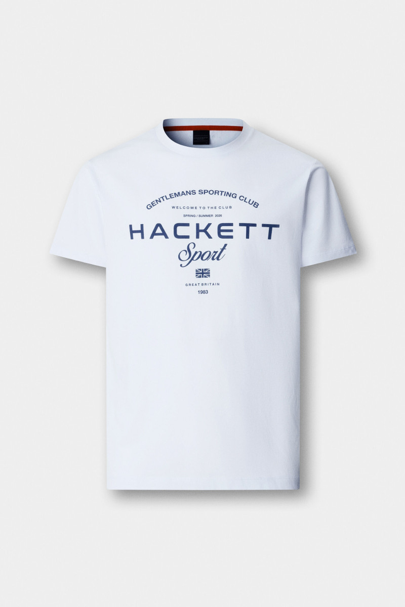 Tričko Hackett London Hs Game Tee Optic White