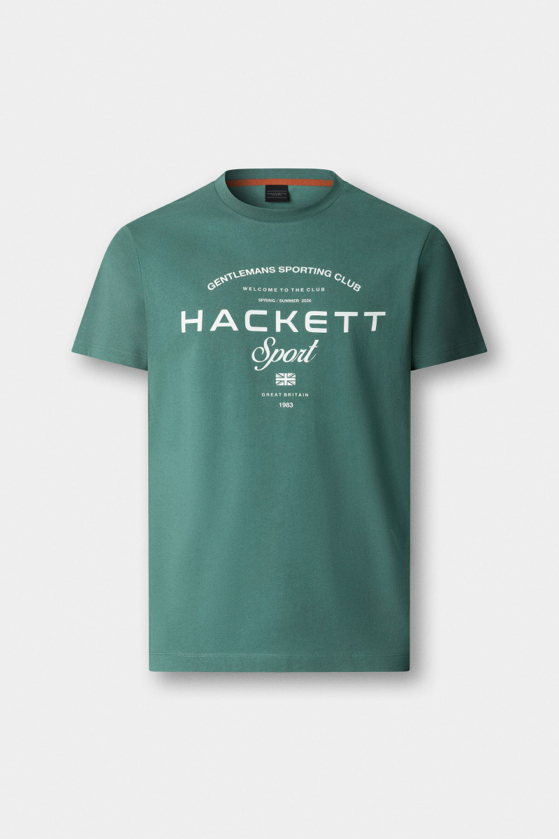 Tričko Hackett London Hs Game Tee Sage Green
