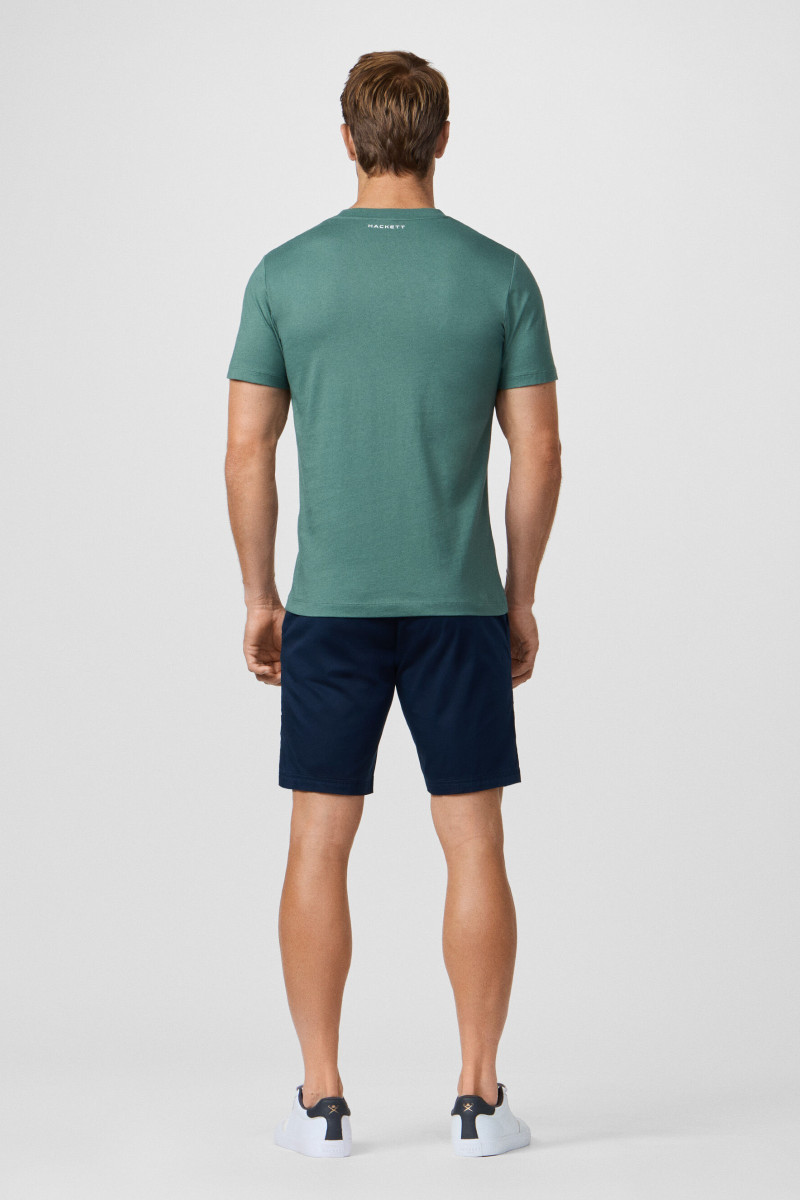 Tričko Hackett London Hs Game Tee Sage Green