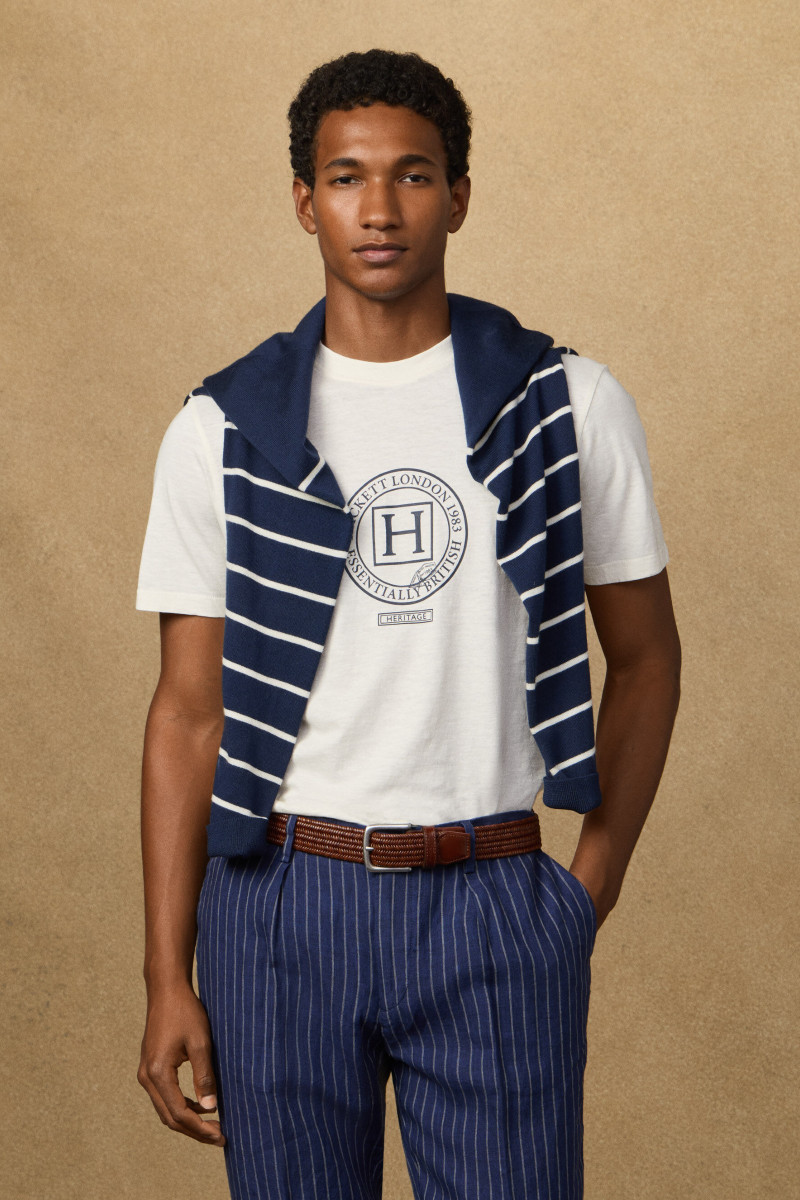 Tričko Hackett London Heritage H Exp Tee Off White
