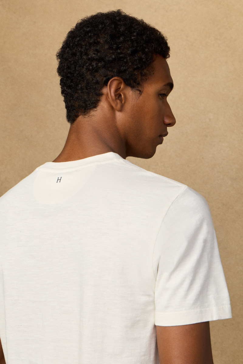 Tričko Hackett London Heritage H Exp Tee Off White