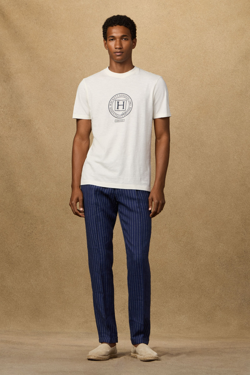 Tričko Hackett London Heritage H Exp Tee Off White