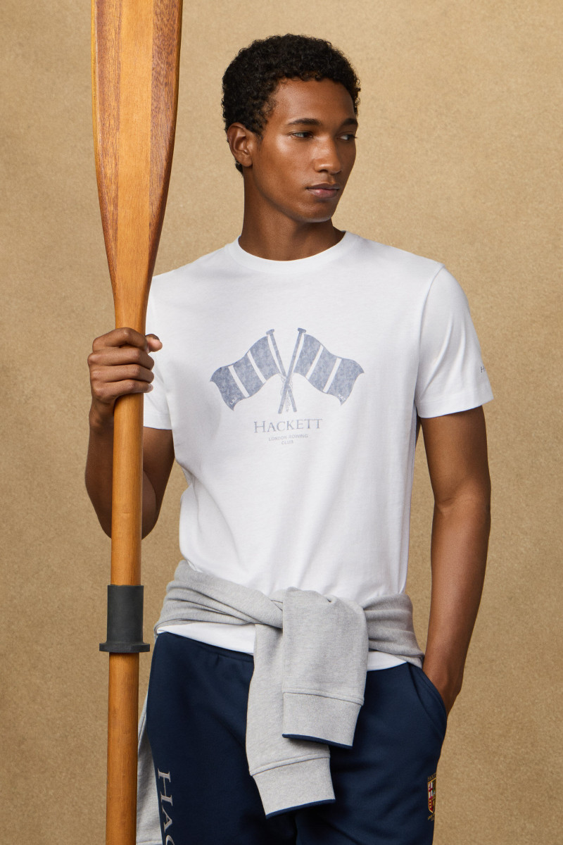 Tričko Hackett London Heritage Lrc Flag Tee Optic White