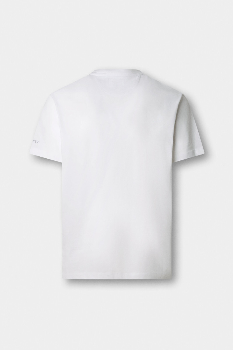 Tričko Hackett London Heritage Lrc Flag Tee Optic White