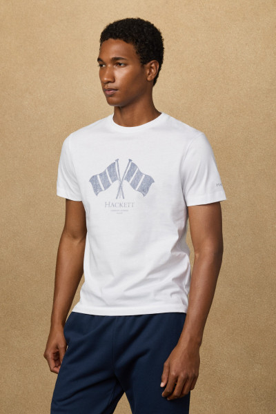 PÓLÓ HACKETT LONDON HERITAGE LRC FLAG TEE - Kép 5