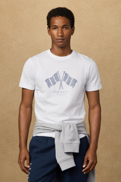 PÓLÓ HACKETT LONDON HERITAGE LRC FLAG TEE - Kép 6