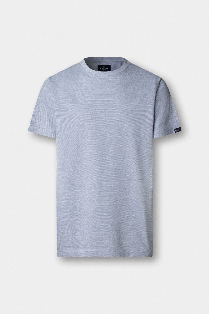 Tričko Hackett London Pin Stripe Tee Thames Blue