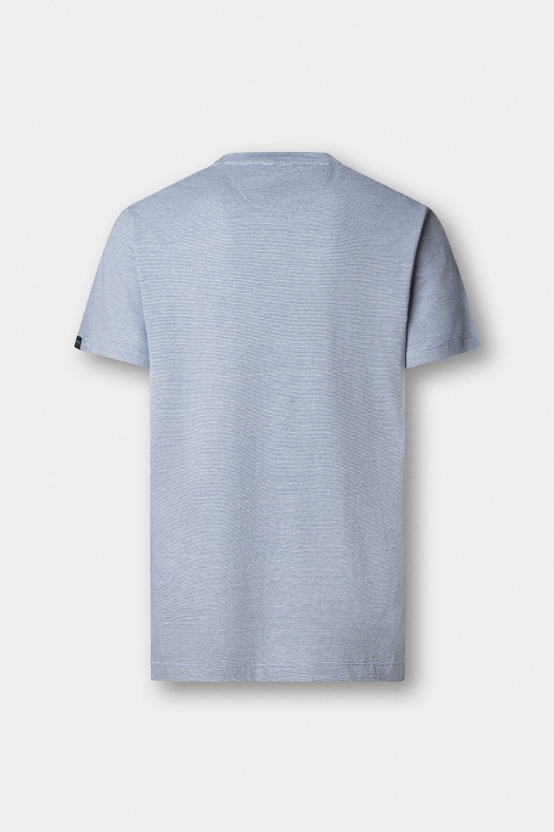 Tričko Hackett London Pin Stripe Tee Thames Blue
