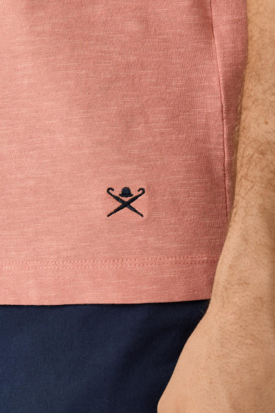PÓLÓ HACKETT LONDON SWIM ROSE COTT LINEN T - Kép 5