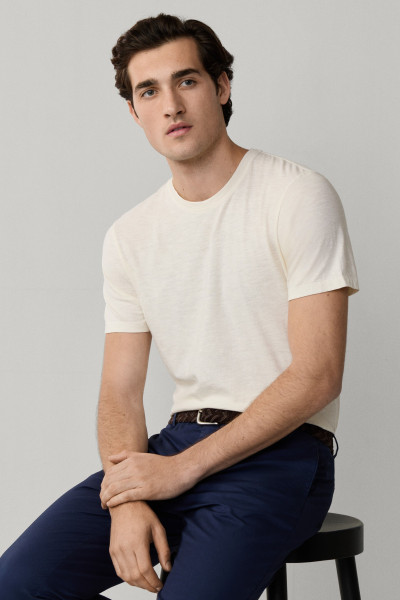 PÓLÓ HACKETT LONDON SWIM ROSE COTT LINEN T - Kép 6