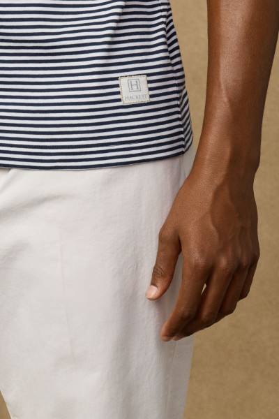 PÓLÓ HACKETT LONDON HERITAGE H STRIPE TEE - Kép 5