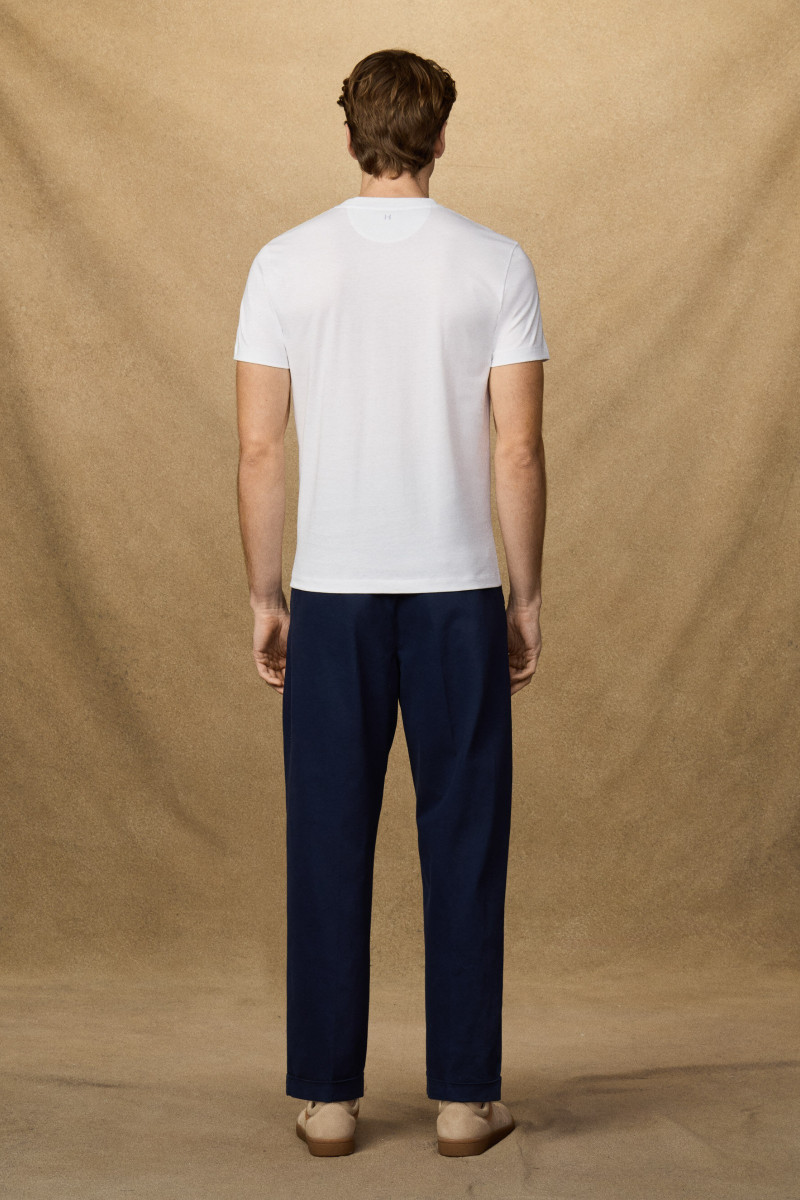 Tričko Hackett London Heritage H Small Logo Optic White