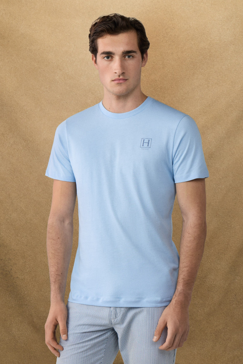 Tričko Hackett London Heritage H Small Logo Summer Blue