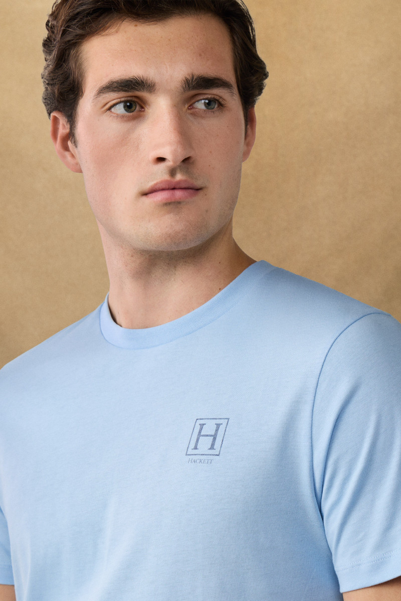 Tričko Hackett London Heritage H Small Logo Summer Blue