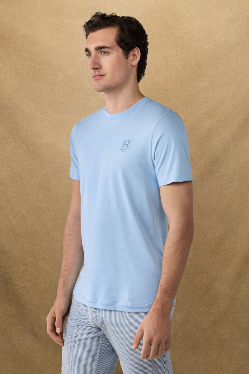 Tričko Hackett London Heritage H Small Logo Summer Blue