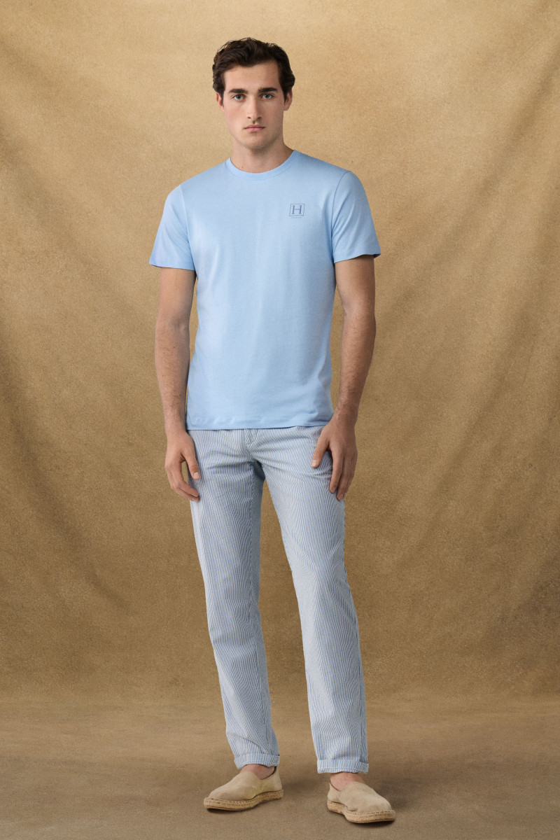 Tričko Hackett London Heritage H Small Logo Summer Blue