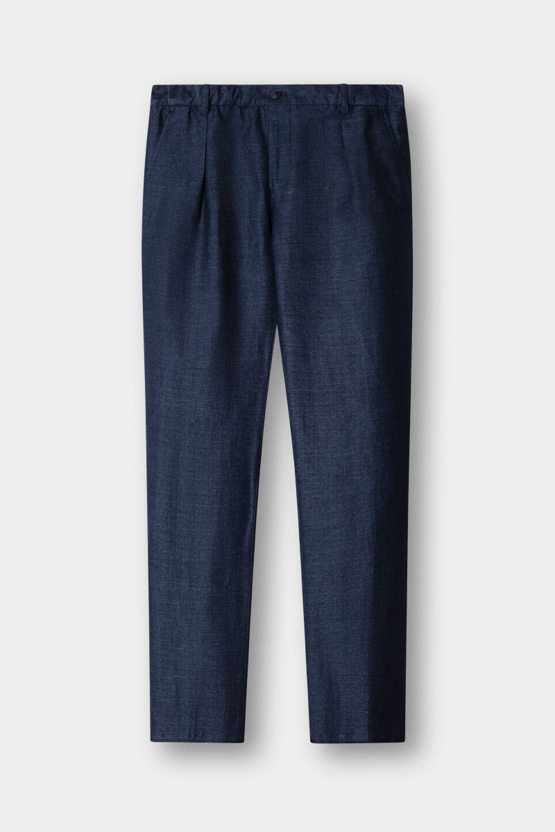 Nohavice Hackett London Lin Cott Mel Trs F Navy