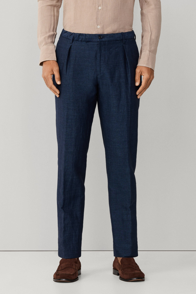 Nohavice Hackett London Lin Cott Mel Trs F Navy