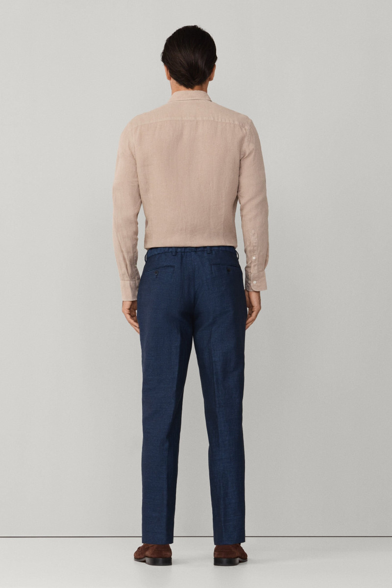 Nohavice Hackett London Lin Cott Mel Trs F Navy