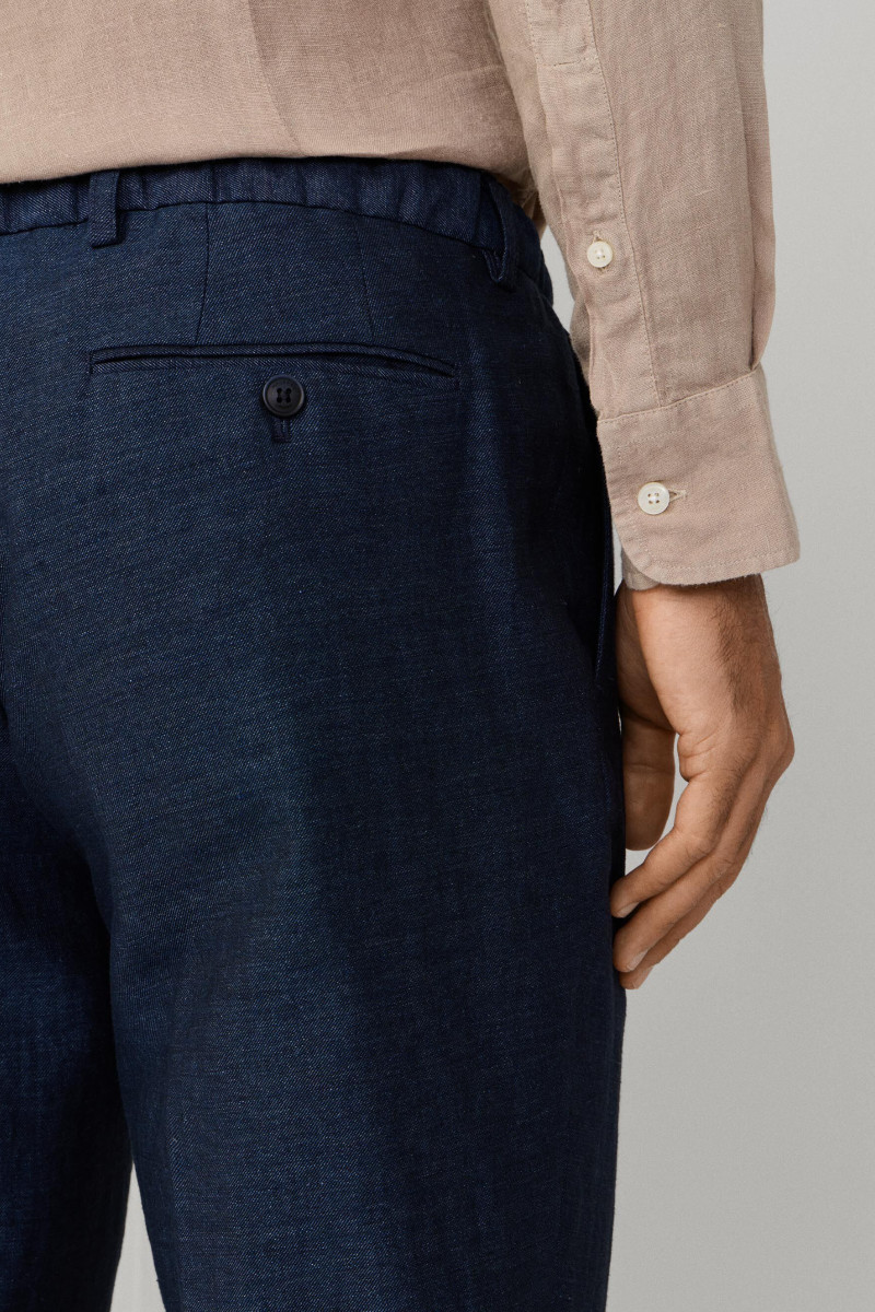 Nohavice Hackett London Lin Cott Mel Trs F Navy