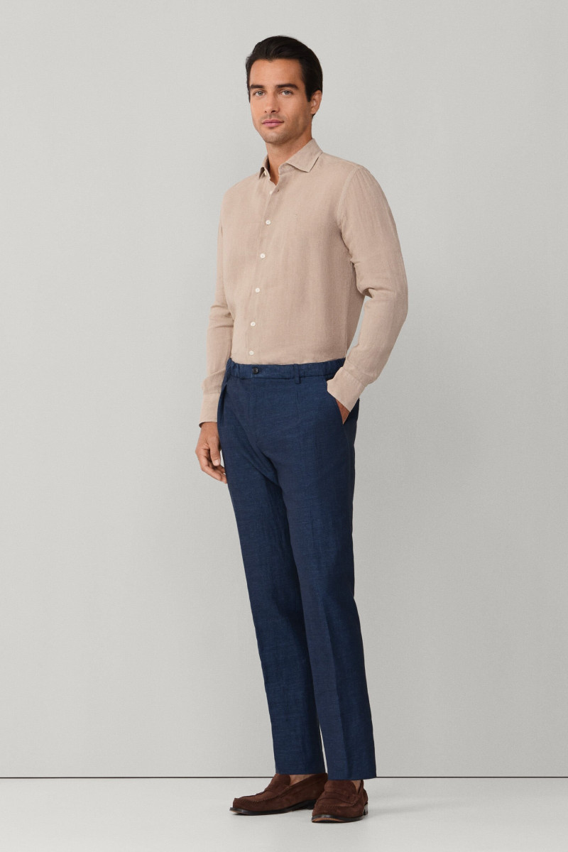 Nohavice Hackett London Lin Cott Mel Trs F Navy