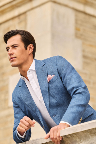 SAKO HACKETT LONDON LINEN DELAVE HOPSACK - Fotografia č. 10