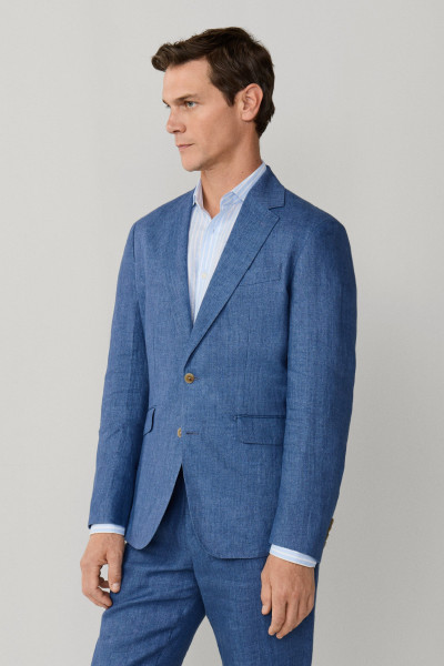 SAKO HACKETT LONDON LINEN DELAVE HOPSACK - Fotografia č. 9