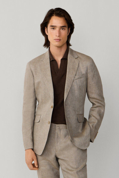 SAKO HACKETT LONDON LINEN DELAVE HOPSACK - Fotografia č. 8