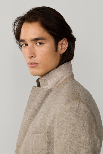 SAKO HACKETT LONDON LINEN DELAVE HOPSACK - Fotografia č. 4