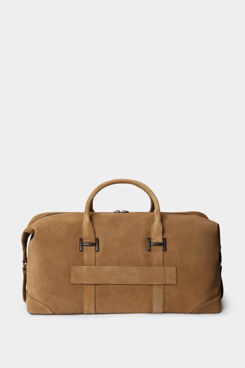 Taška Hackett London Suede Holdall Dark Stone Beige