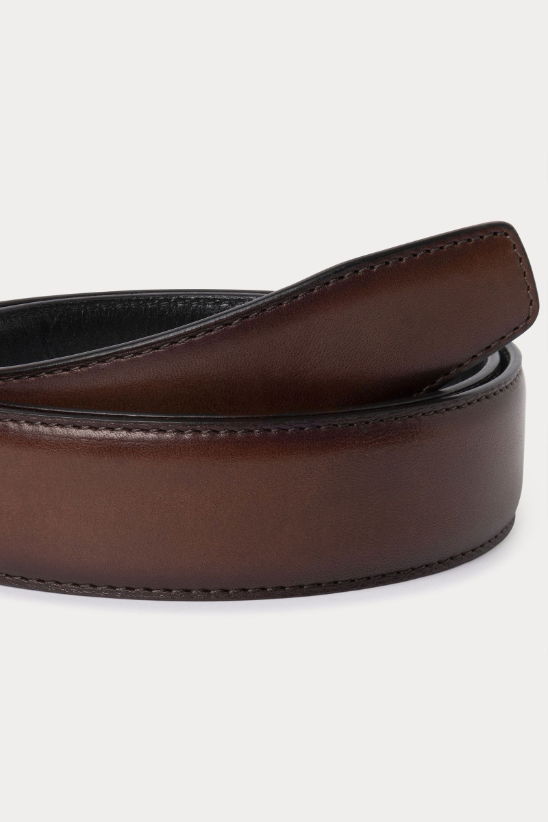 Opasok Hackett London 32Mm Rev Vit Belt Brown
