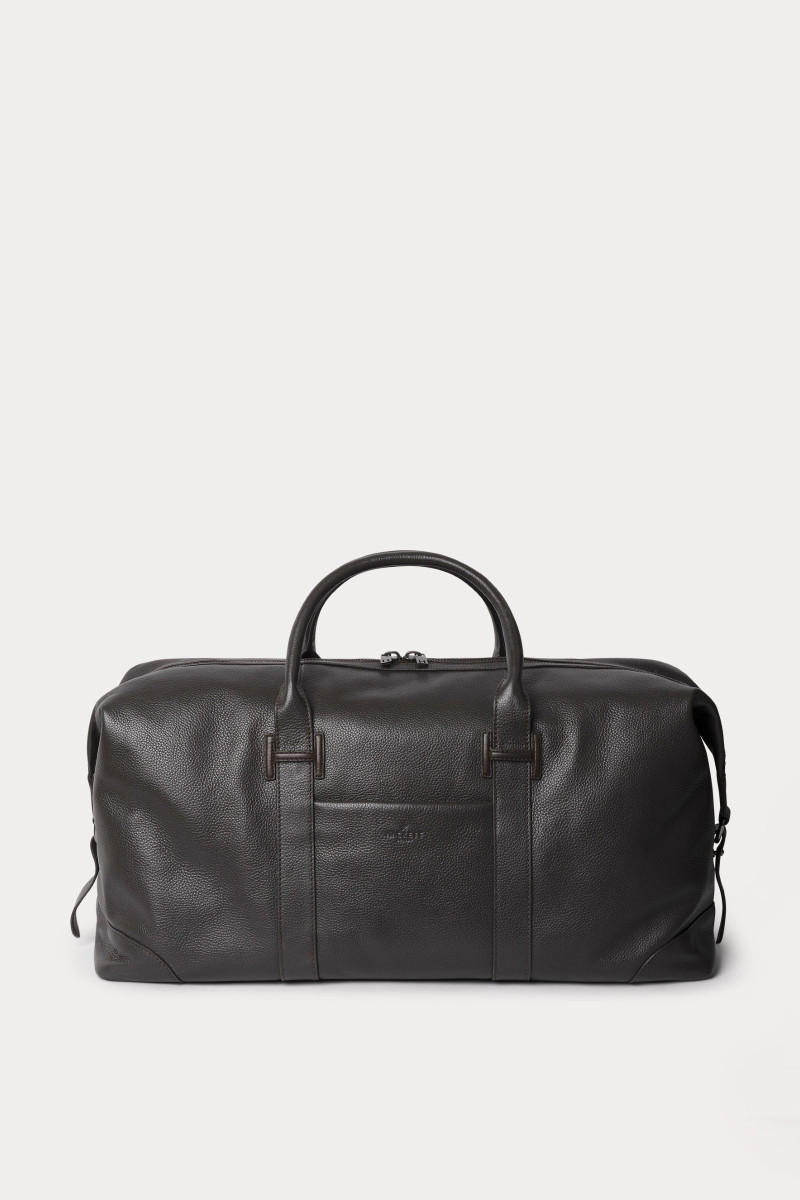 Taška Hackett London Leather Holdall Dark Brown