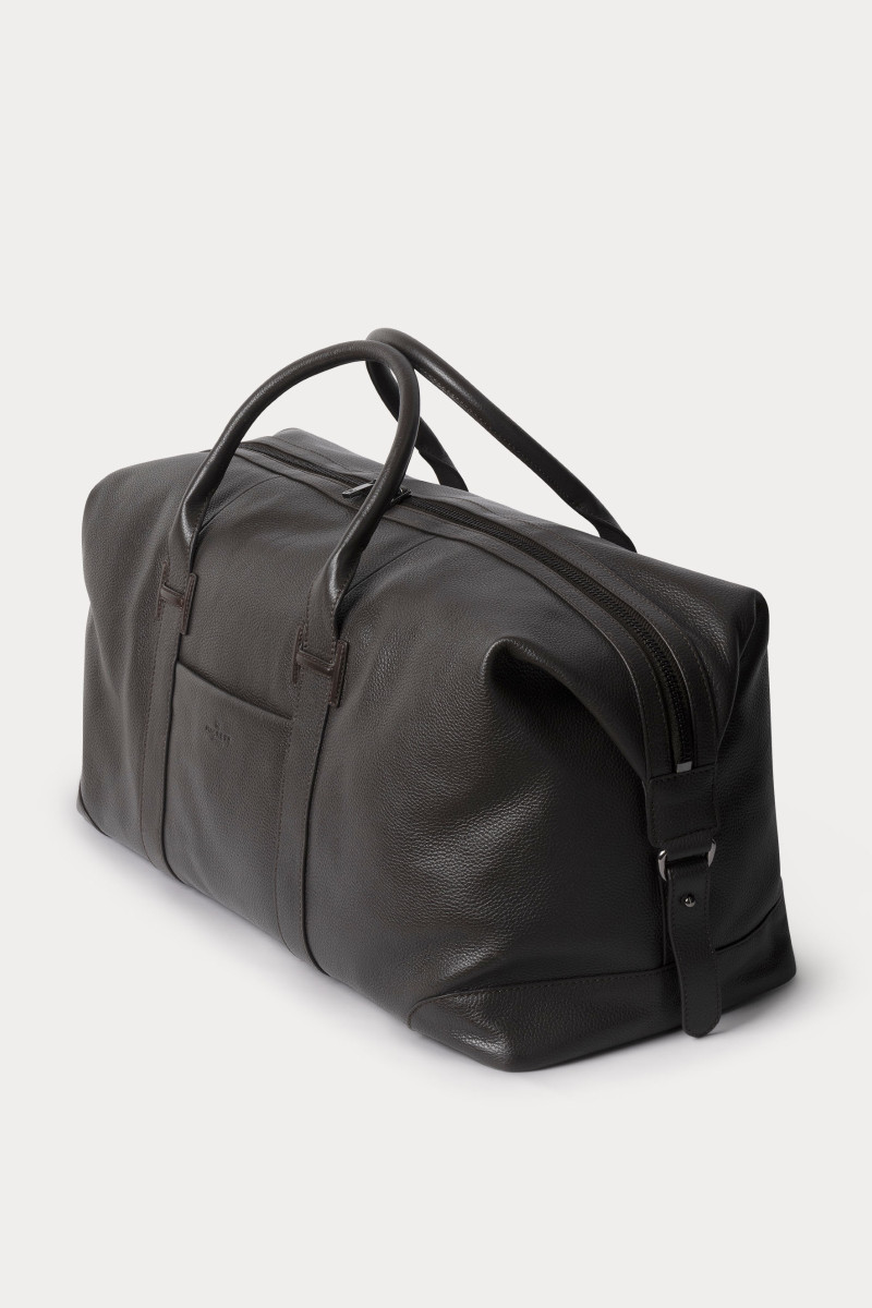 Taška Hackett London Leather Holdall Dark Brown