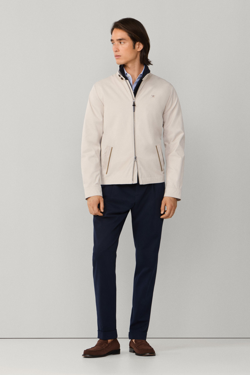 Bunda Hackett London Cotton Harrington Linen Beige
