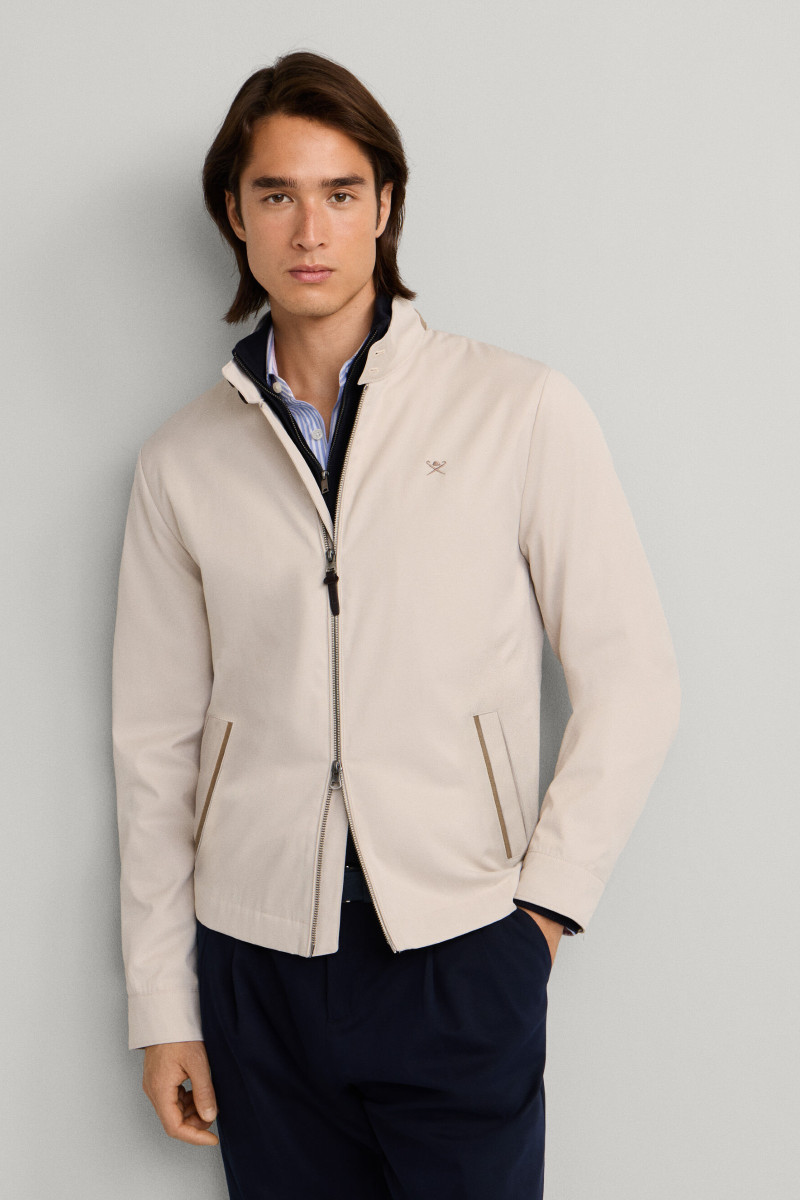 Bunda Hackett London Cotton Harrington Linen Beige