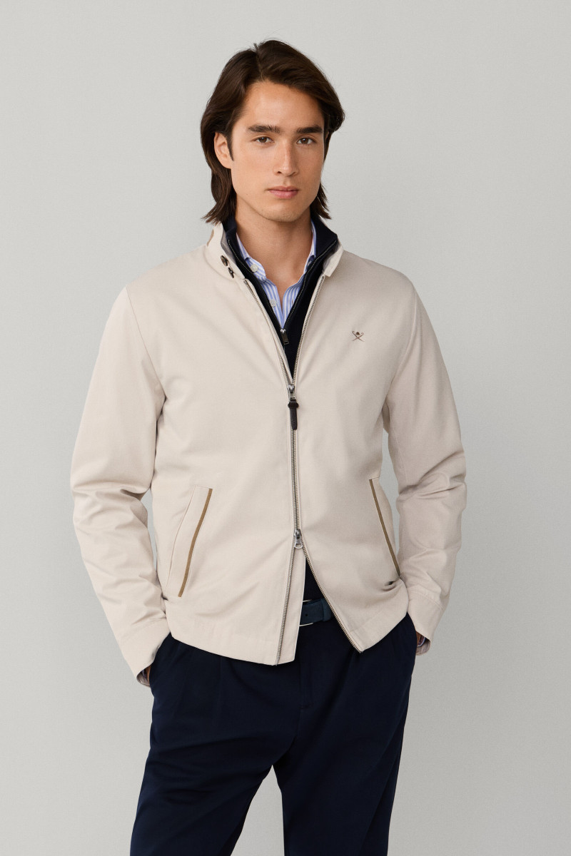 Bunda Hackett London Cotton Harrington Linen Beige