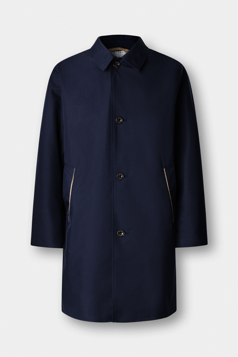 Kabát Hackett London Belgravia Mac Midnight Blue