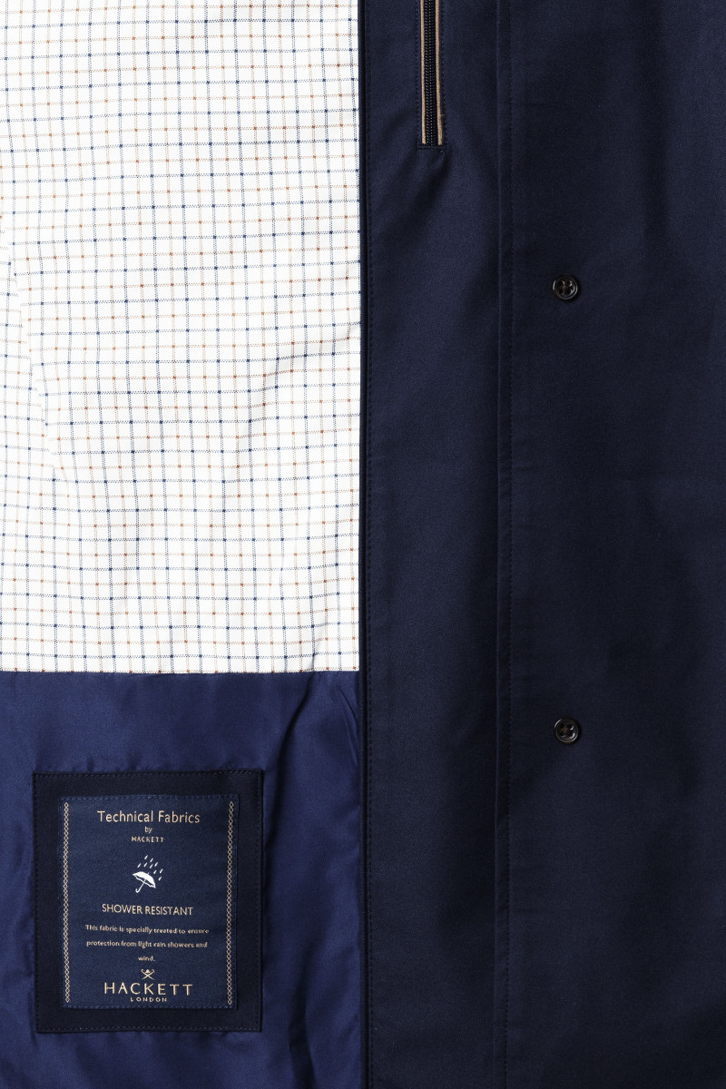 Kabát Hackett London Belgravia Mac Midnight Blue