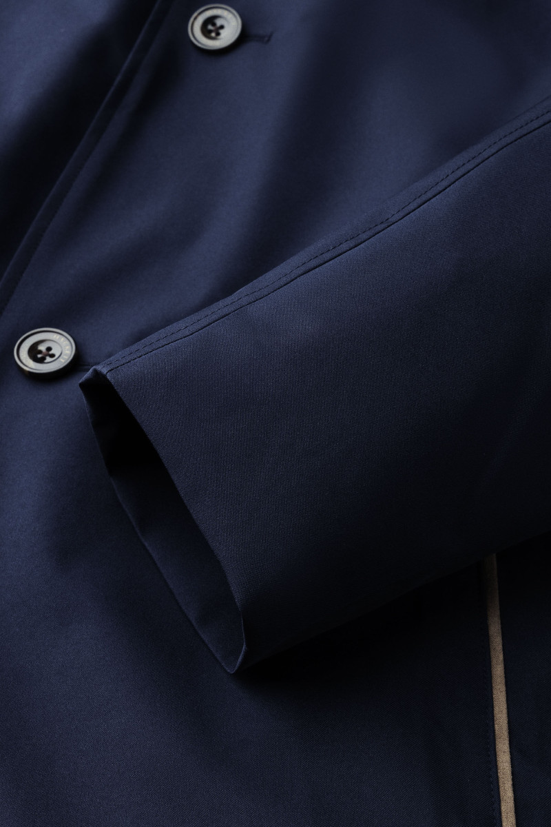 Kabát Hackett London Belgravia Mac Midnight Blue