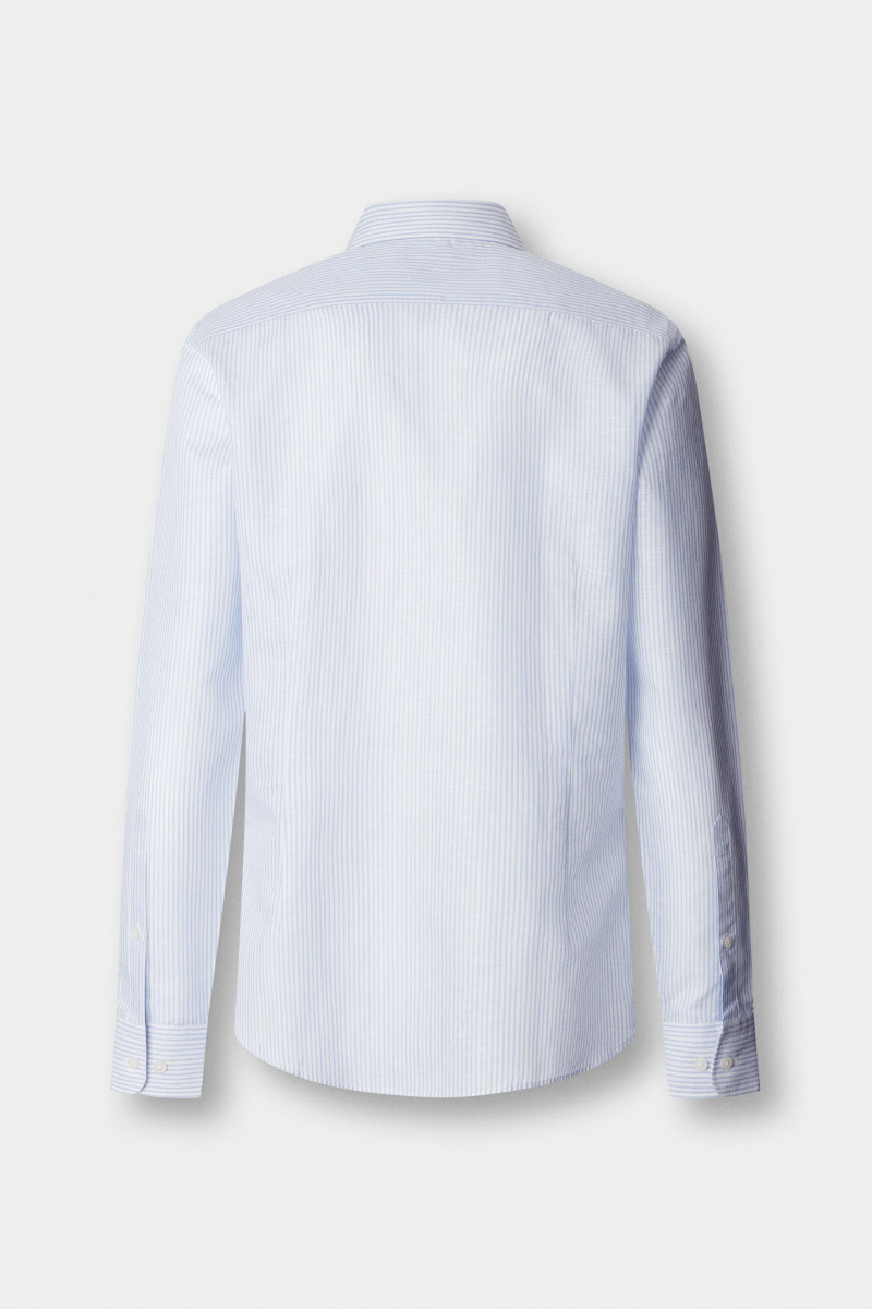 Košeľa Hackett London Ess Linen Bengal Oxford Blue